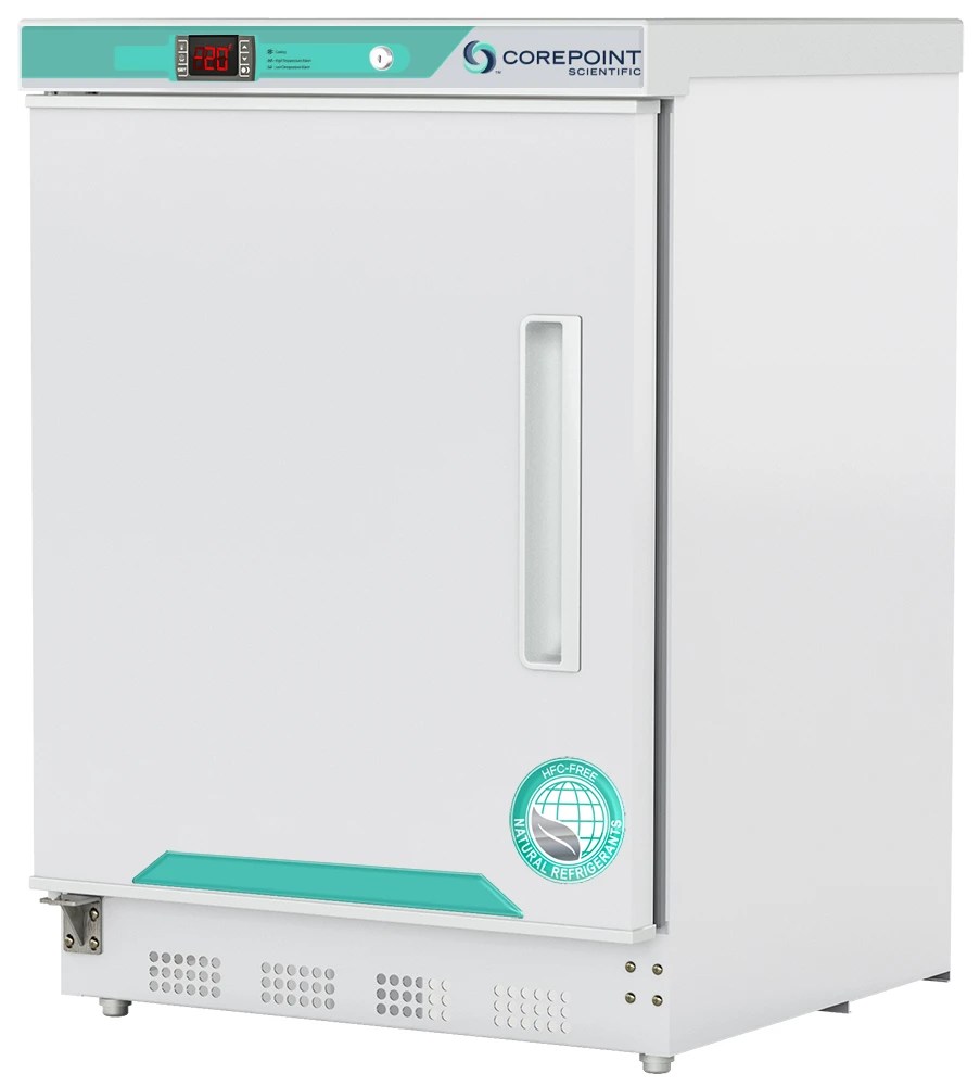 Corepoint Scientific White Diamond Series Undercounter Auto Defrost Freezer, Built-In, 4.2 Cu. Ft.,