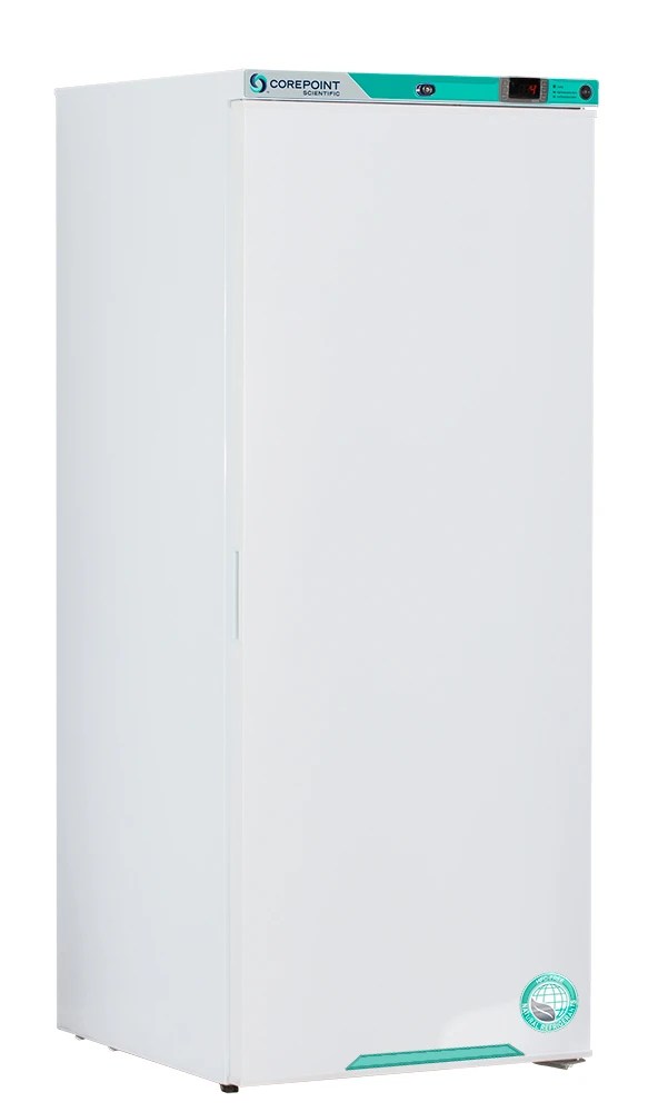 Corepoint Scientific White Diamond Series Compact Refrigerator, 10.5 Cu. Ft., Solid Door