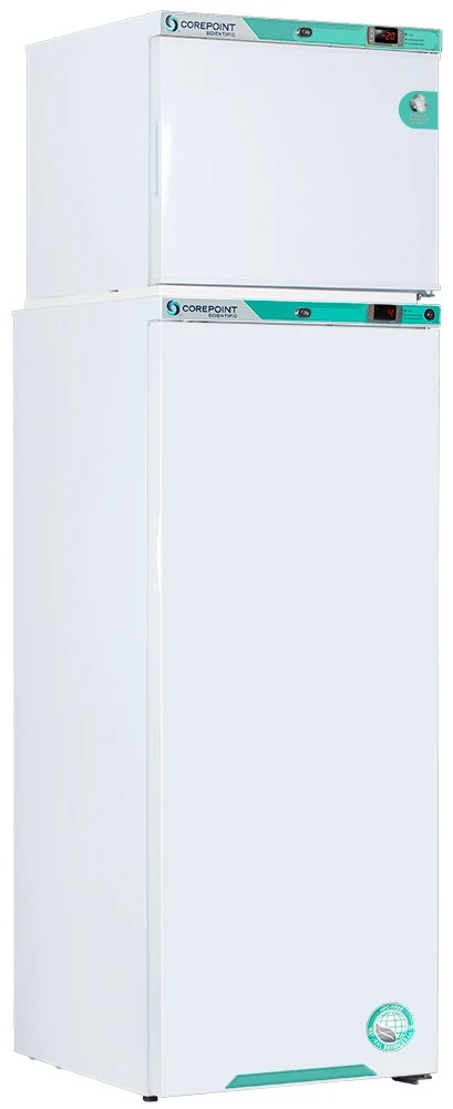 Corepoint Scientific White Diamond Series Refrigerator & Controlled Auto Defrost Freezer Combination