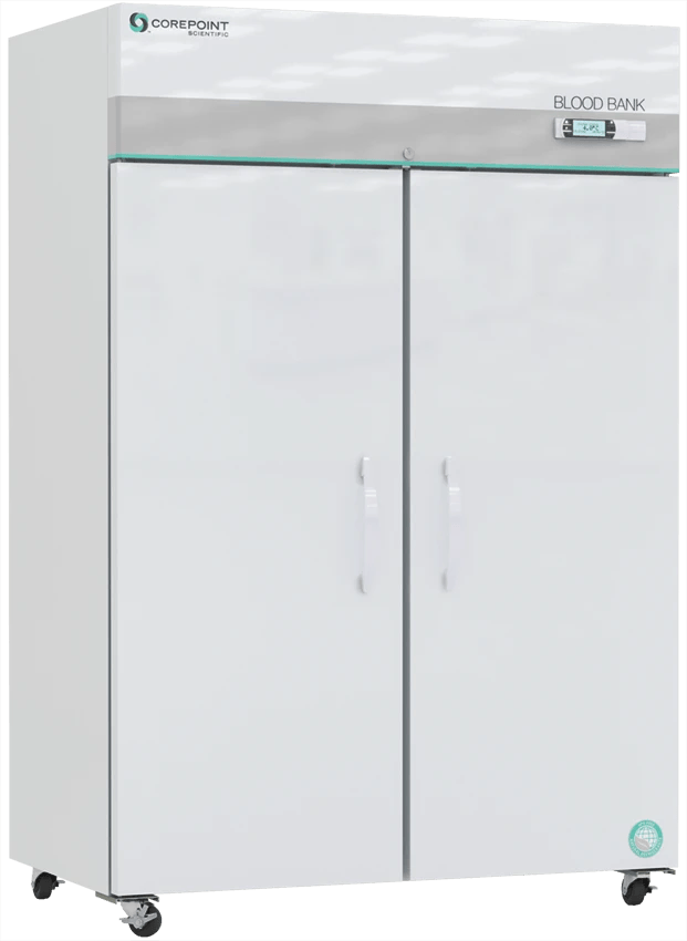 Refrigerador de banco de sangre Corepoint, doble puerta sólida, 49 pies cúb.