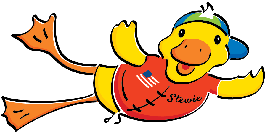 Stewie the Duck Swim School logo