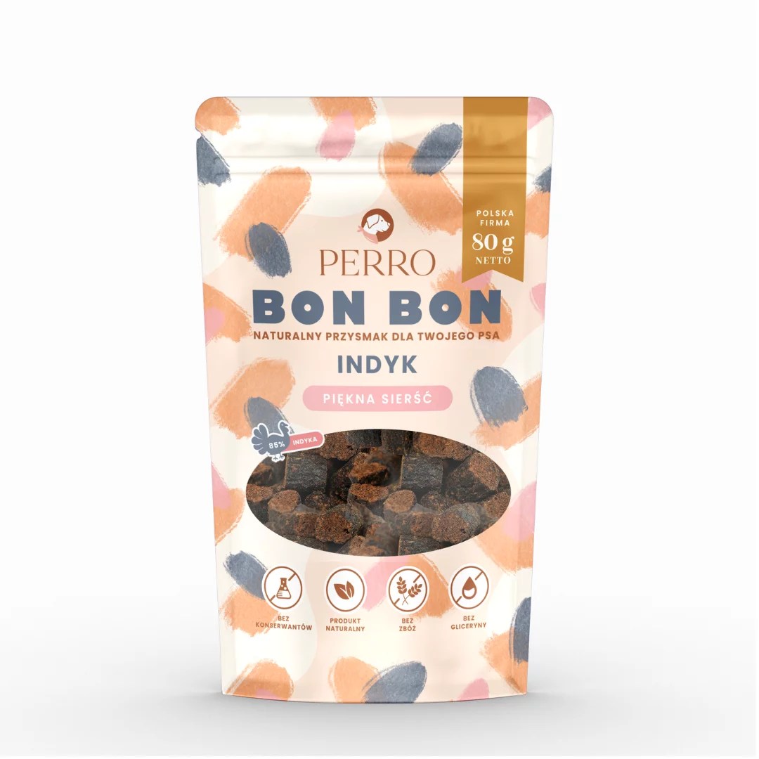 BON BON INDYK - PIĘKNA SIERŚĆ 80G PERRO