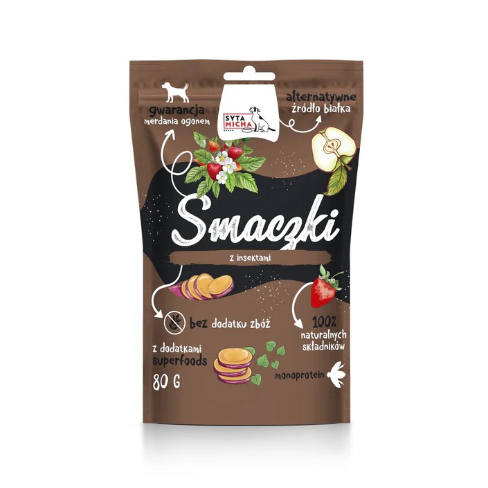 SYTA MICHA SMACZKI Z INSEKTAMI 80G