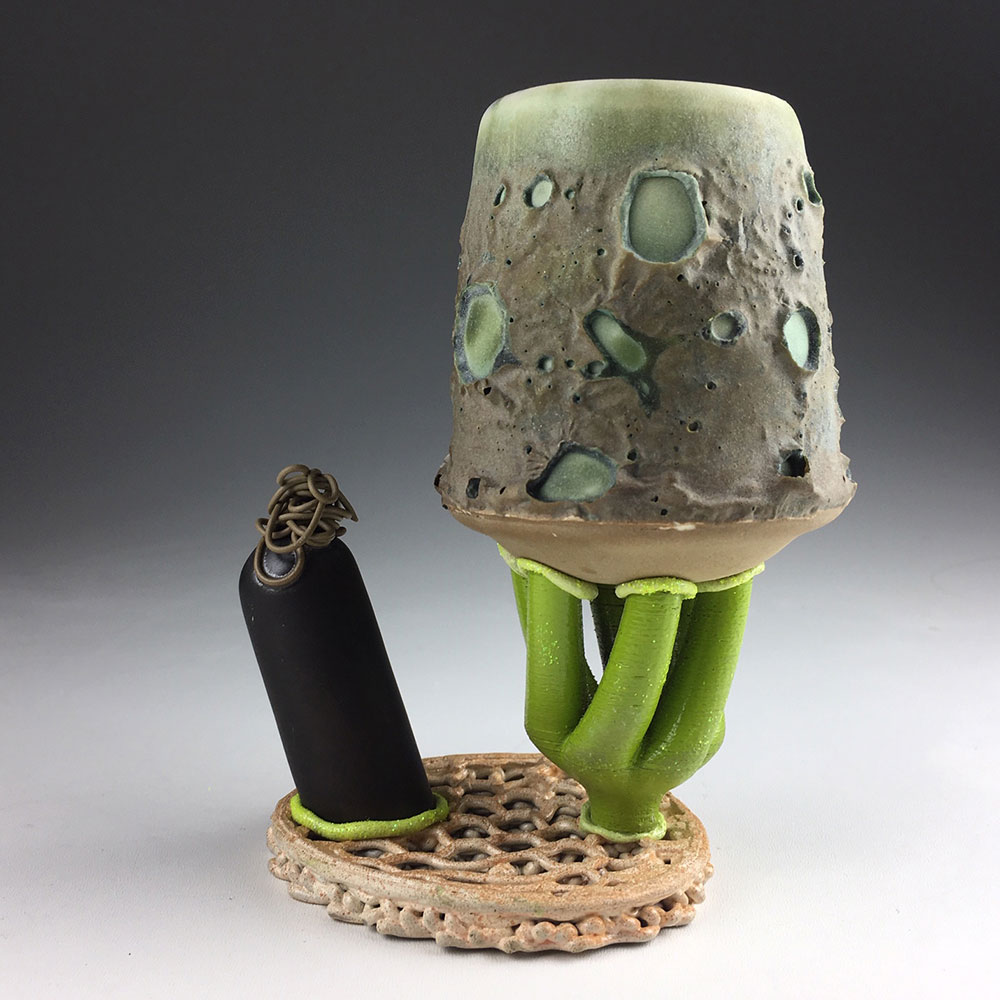 2018, Ceramic, PLA filament, epoxy glue, 5”x3.5”x3”