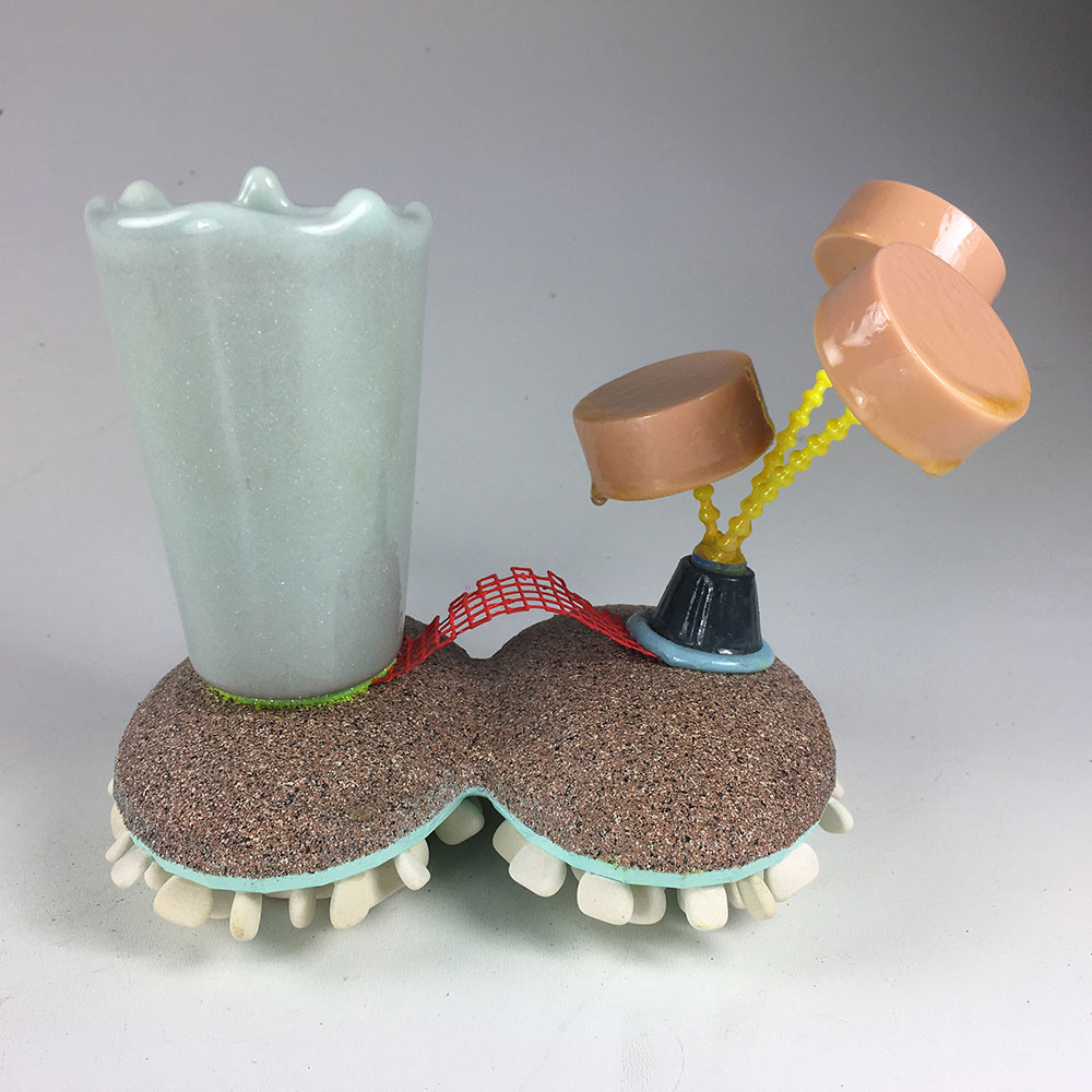 2018, Ceramic, PLA filament, epoxy, paint, 5”x7”x4”
