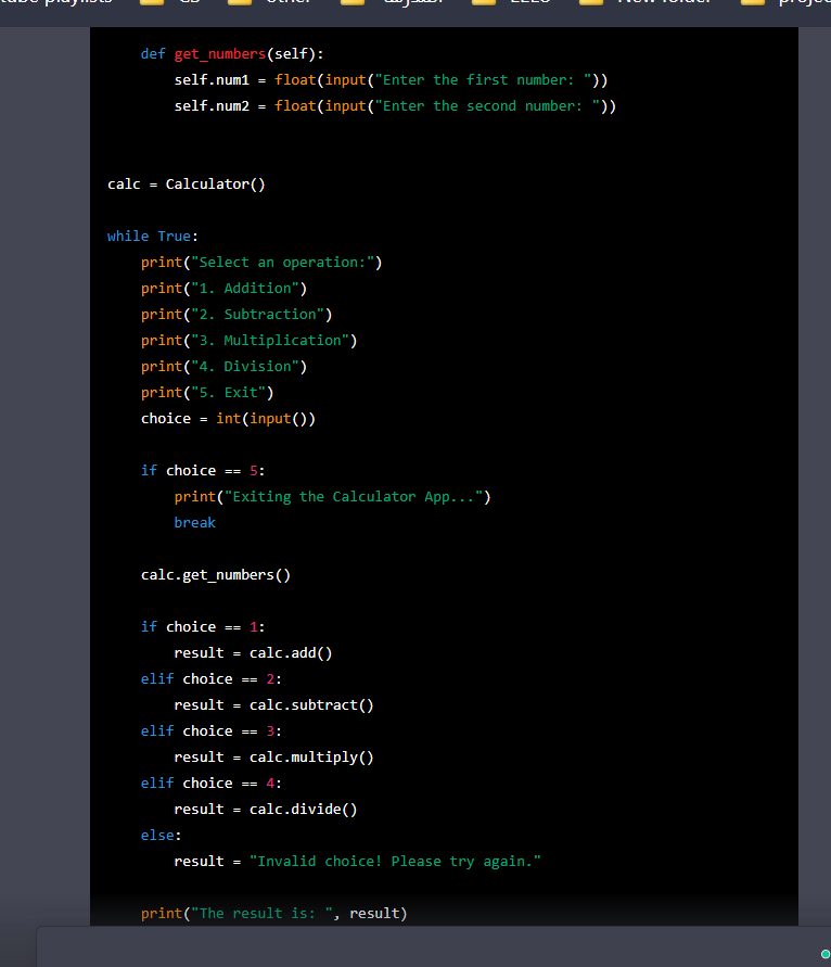 Using chat gpt with prompt Refactor the following Python code to use Object-oriented programming 3