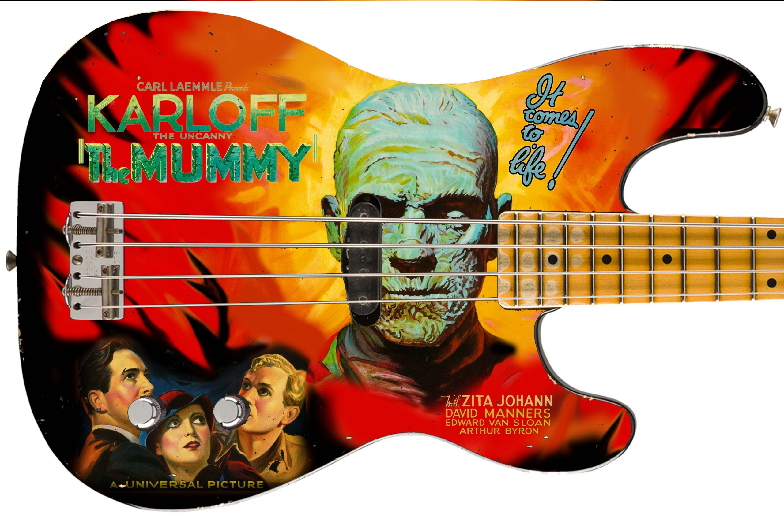 Guitar Wrap 5 Star Custom Electric Axe Skin Kirk The Mummy 861