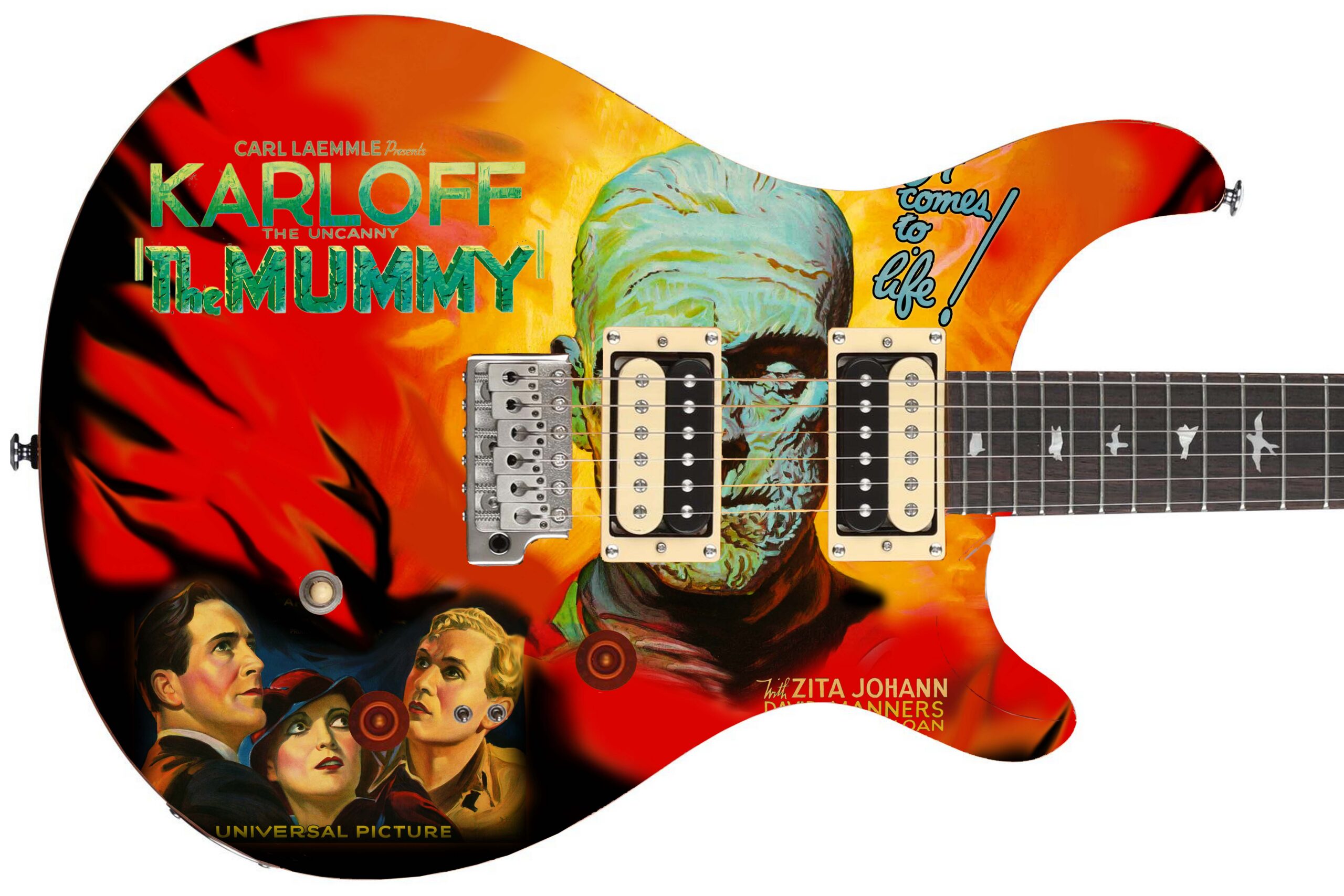 Guitar Wrap 5 Star Custom Electric Axe Skin Kirk The Mummy 861