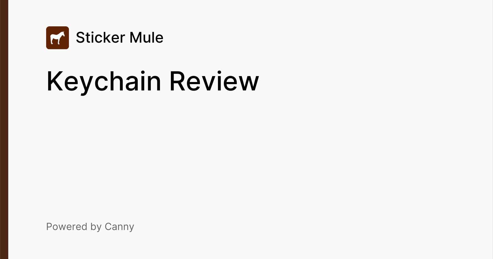 Keychain Review Voters Sticker Mule