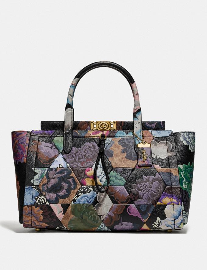 Coach Troupe Carryall 35 In Signature Canvas With Kaffe Fassett Print