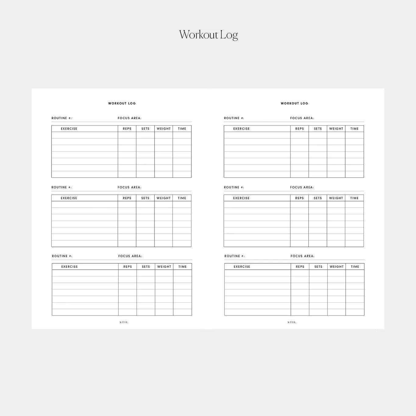 Workout Log Template Eoua Blog