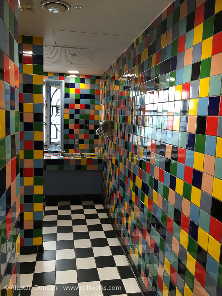 colourful toilets