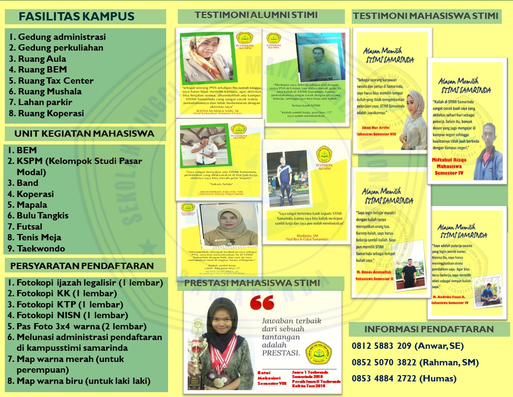 Informasi Seputar Pendaftaran Mahasiswa Baru STIMI Samarinda - Penerimaan  Mahasiswa Baru - Sekolah Tinggi Ilmu Manajemen Indonesia (STIMI) Samarinda