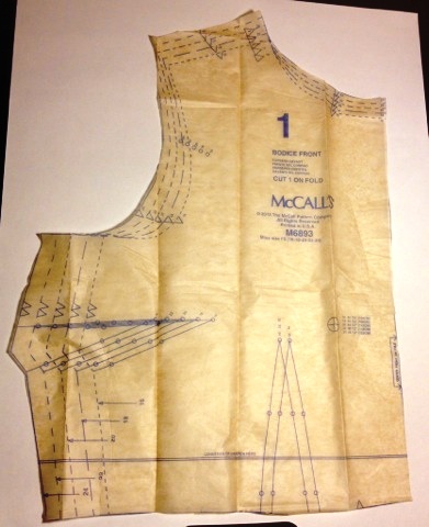 Neatly cut-out pattern piece.
