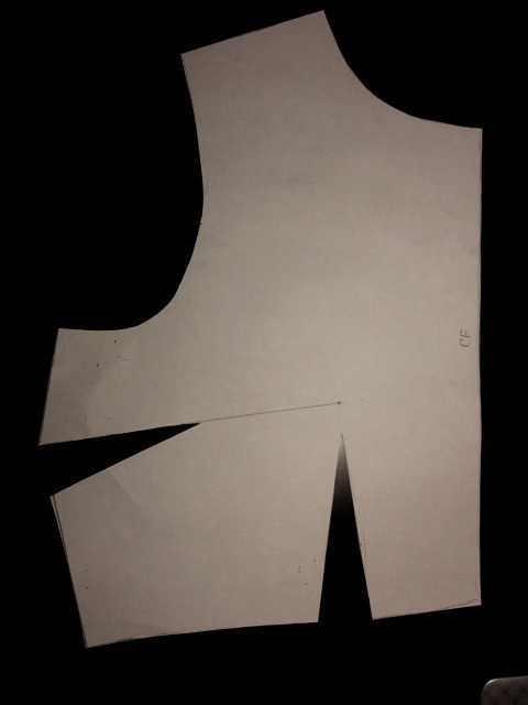 Cut-out pattern piece.