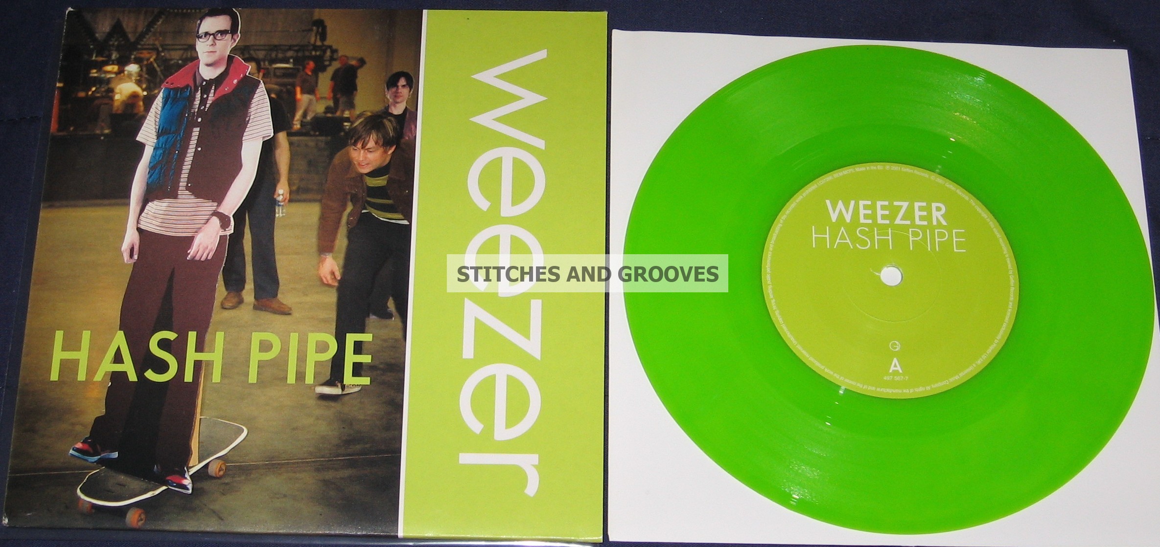 Weezer – Hash Pipe 7″ (U.S. & UK pressings) | Stitches and Grooves