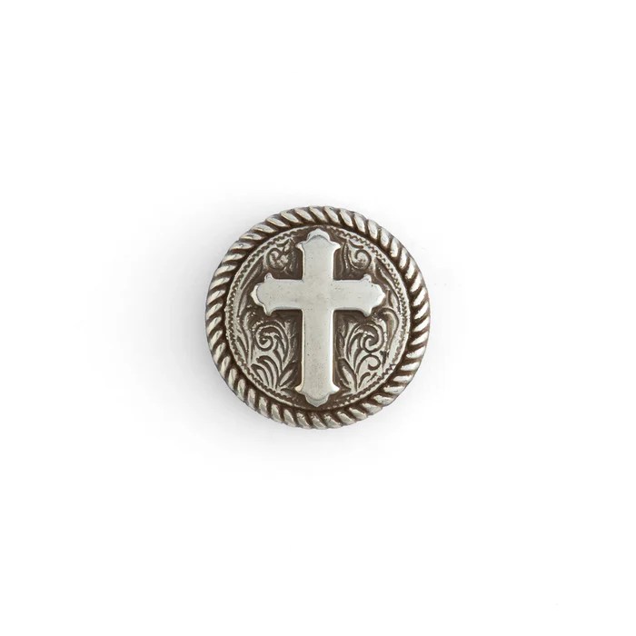 Round Rope Edge Cross Concho
