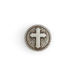 Concho- Rope Edge Cross-Round or Engraved