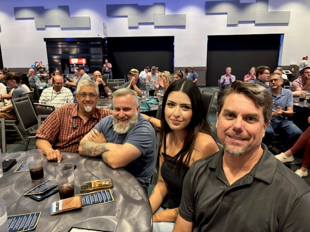 Durham School Services employees from left: Igor Avanto, region manager; Sam Ray, area general manager; Julietta Cortez, West Ada operations supervisor; and Derek Canode at the 2025 Idaho Student Transportation Awards Banquet