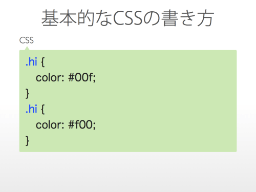 基本的なCSSの書き方