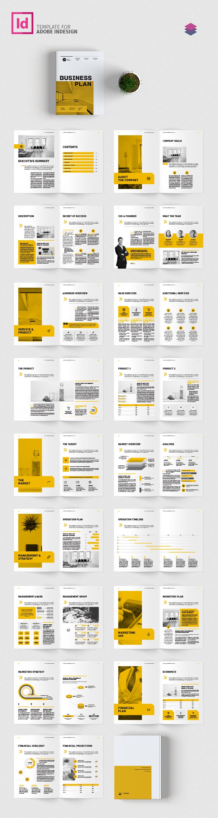 Business Plan Template Adobe Indesign Template