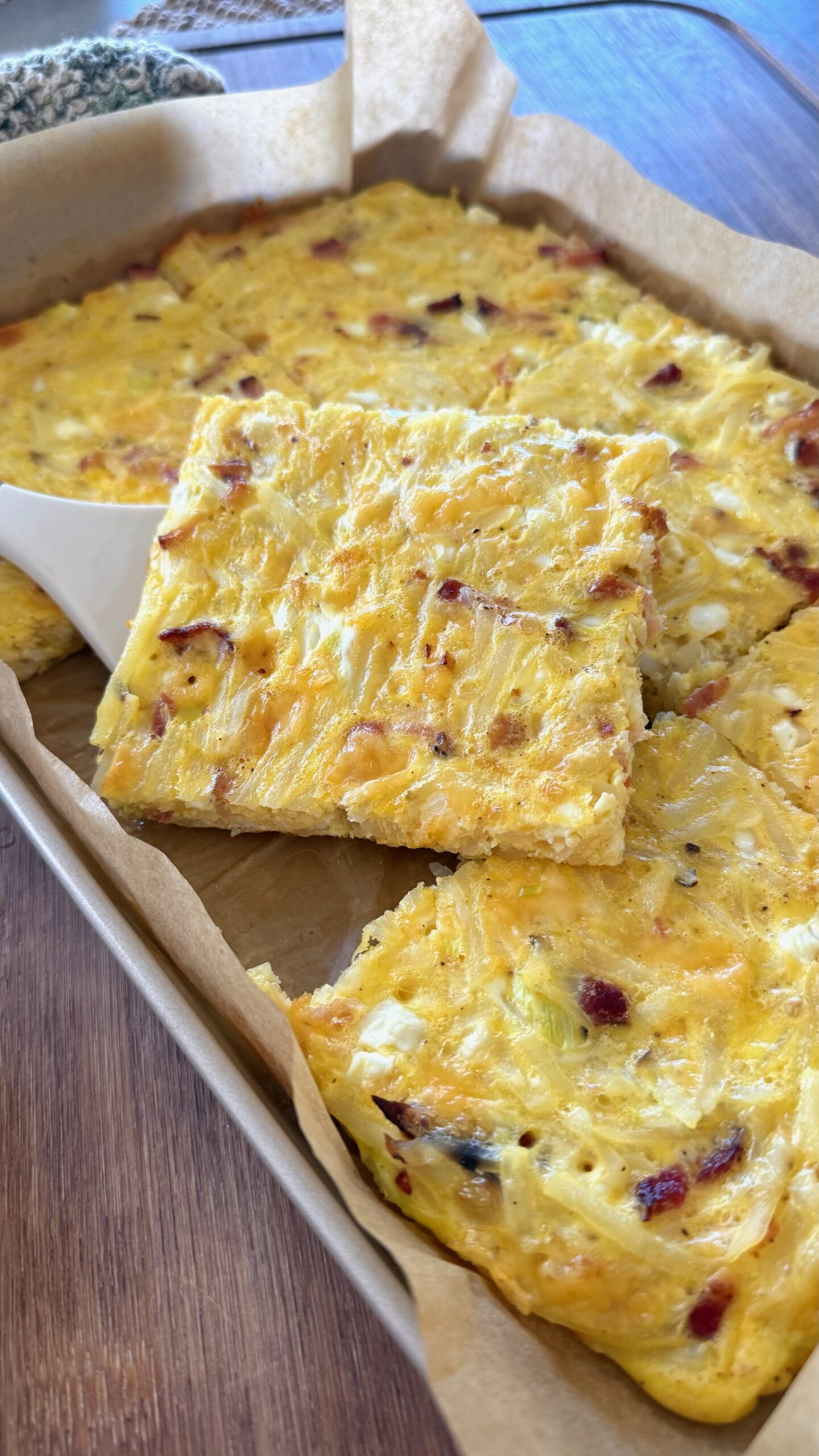 Sheet Pan Cottage Cheese Breakfast Squares an Easy High-Protein Meal Prep
