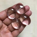 Clear Quartz Cabochon 4 Piece Size 29-25 MM Approx