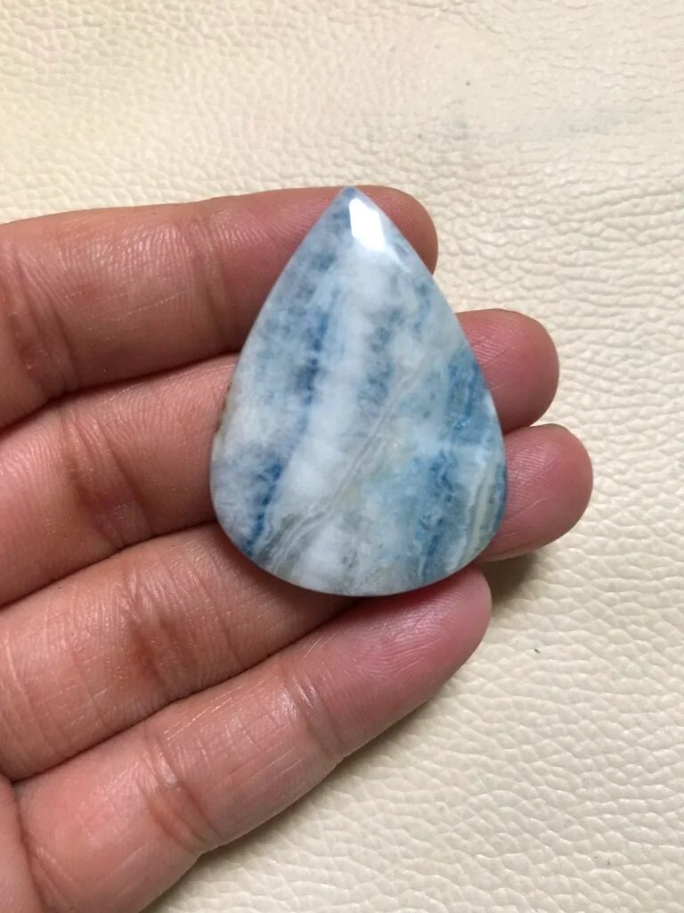 Blue Rhodochrosite Cabochon 1 Piece Size 40 MM Approx