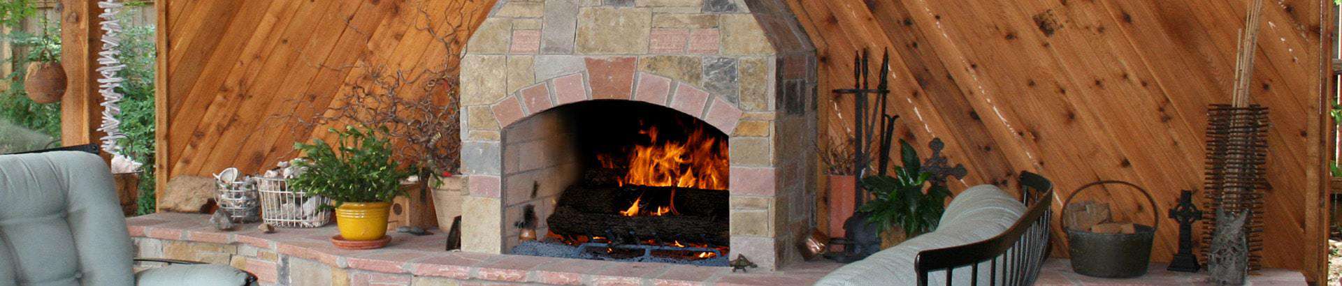 Stone Age Manufacturing 18 Veranda Outdoor Fireplace Kit With Arched Lintel