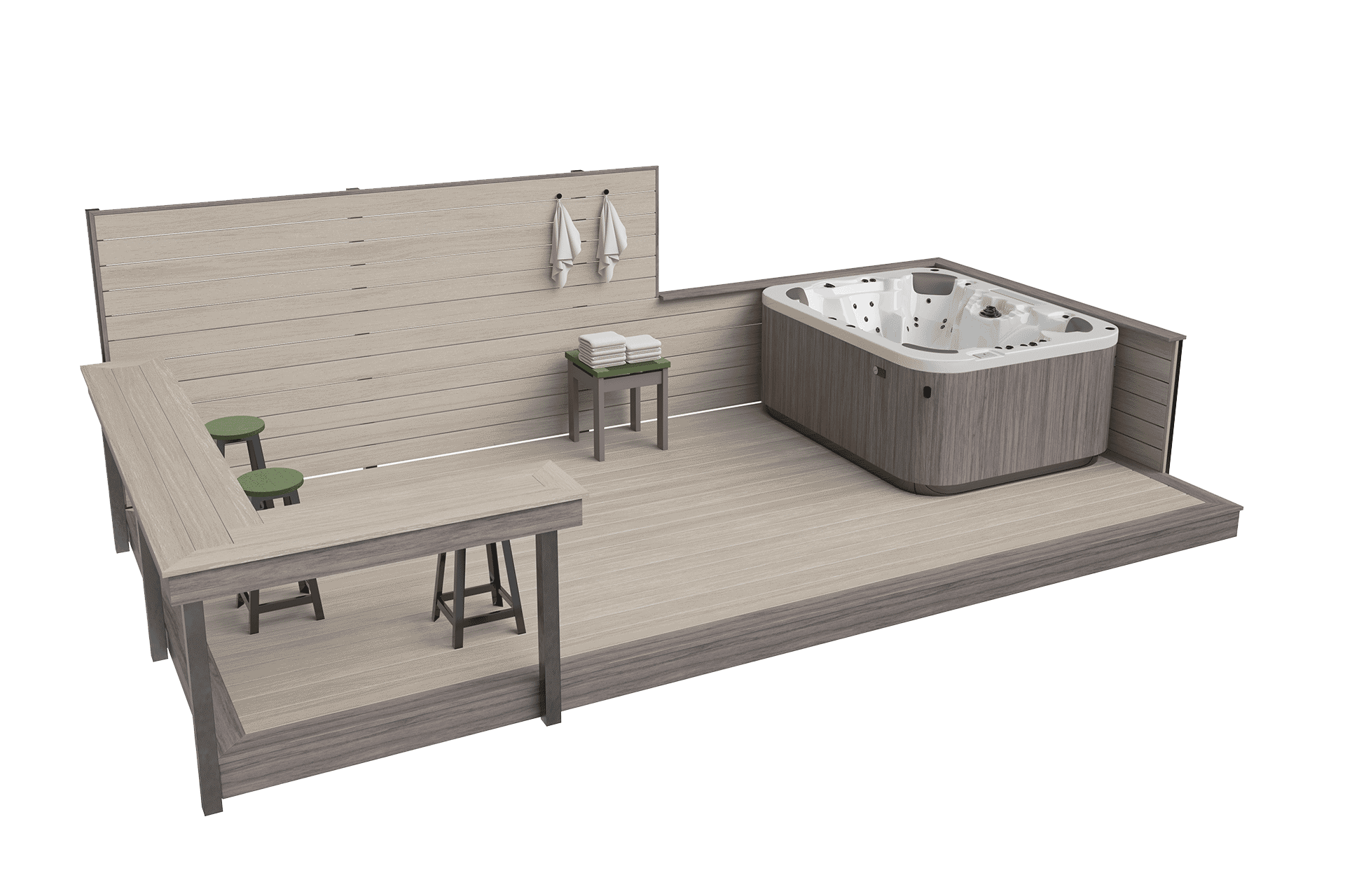 Hot tub deck
