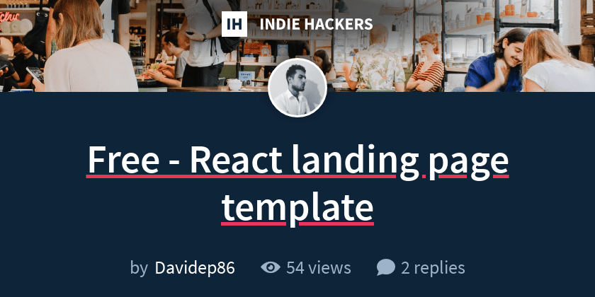 Free React Landing Page Template