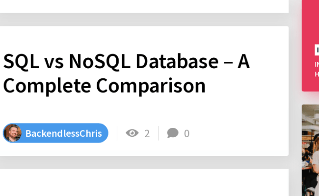 SQL Vs NoSQL Database – A Complete Comparison - Indie Hackers