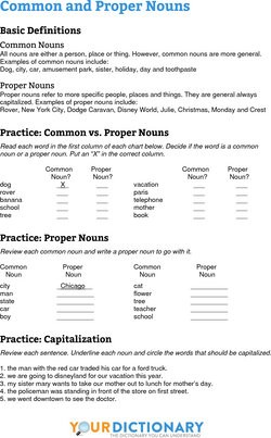 common and proper nouns worksheets for grade 4 slidesharetrick