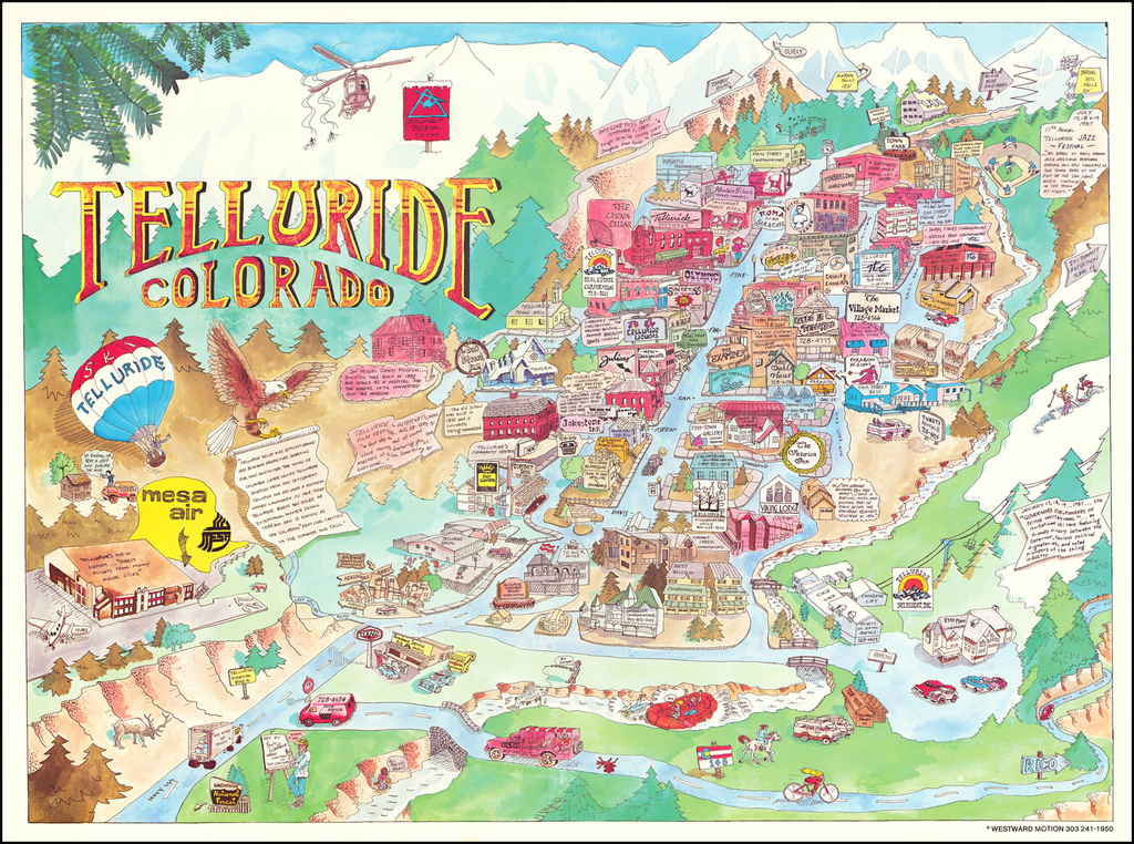 Map Of Telluride Colorado Area Colorado Ski Map Vail Aspen 63502 