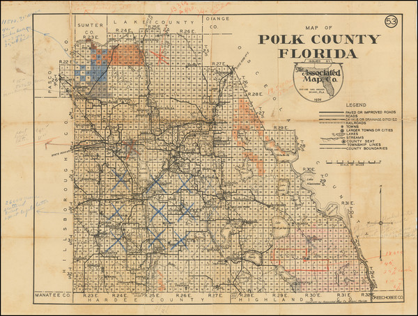 Polk County Map Polk County Texas Historical Map 1936 Texas Map 70006 