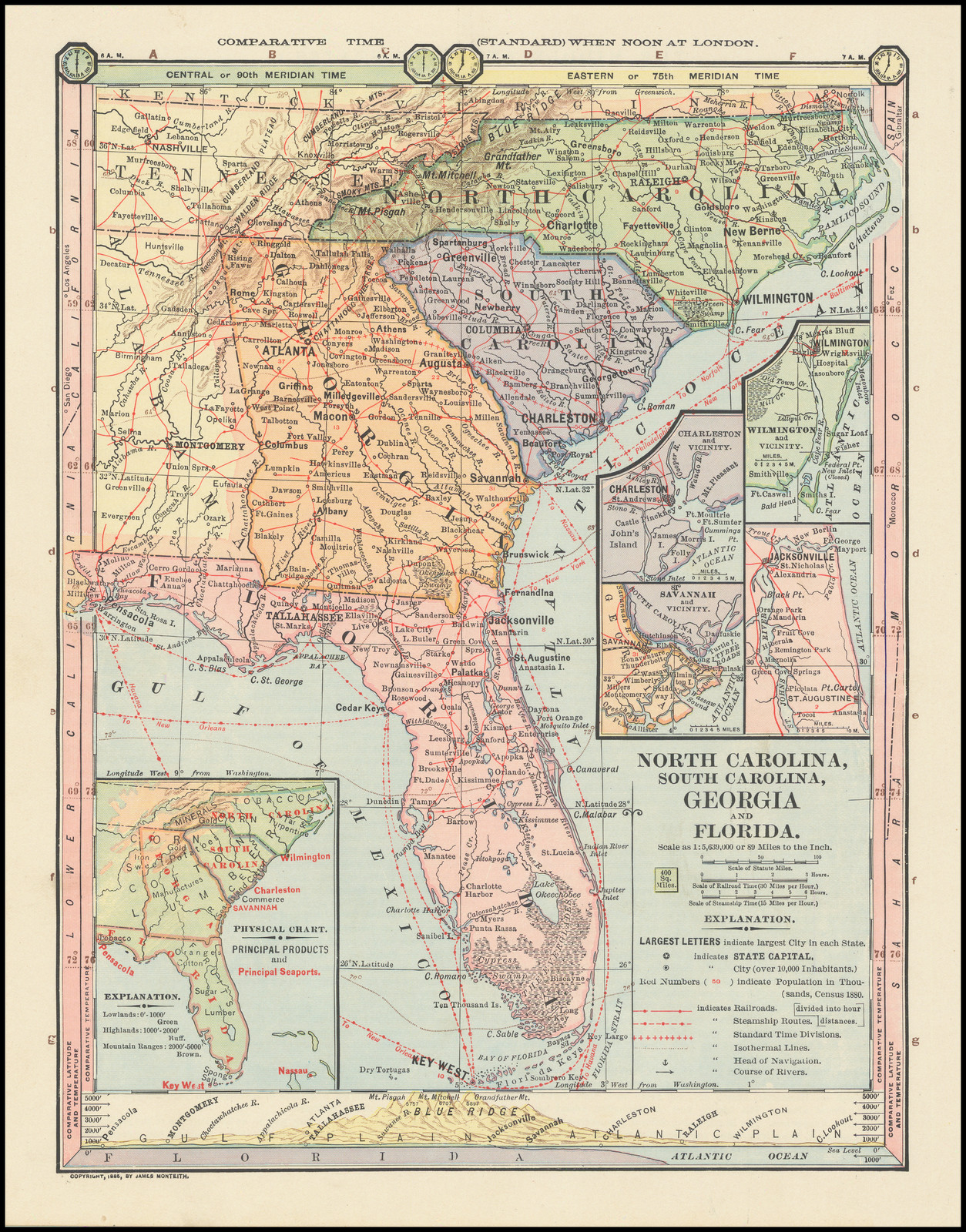 Map Of South Carolina And Florida 107656 