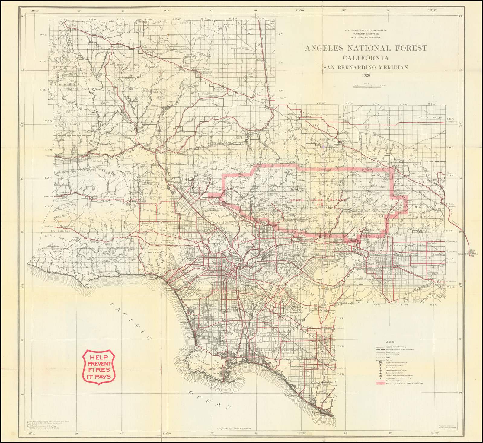 Angeles National Forest Map 97765.