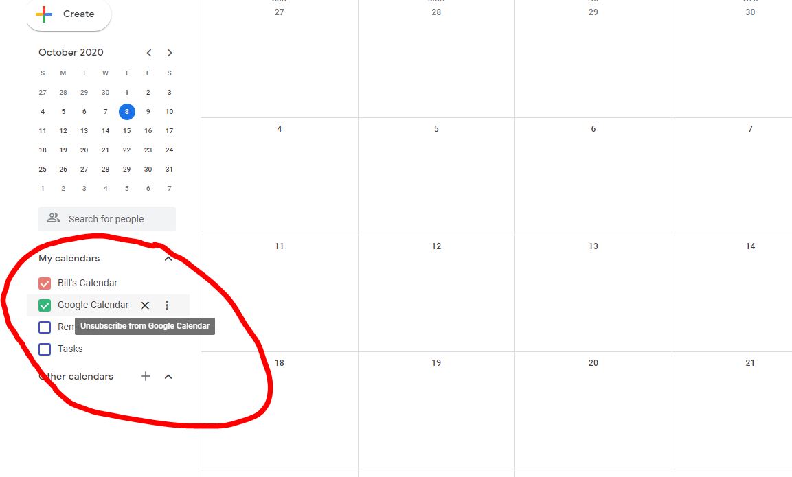 Google calendar will not delete. i know how to delete it, it just doesn