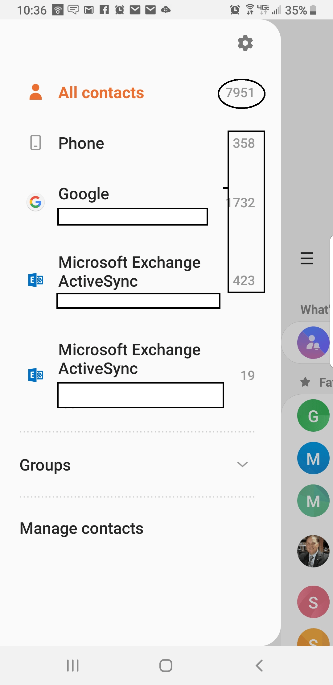 Contacts From Husband S Gmail Pulling Into Contacts On My