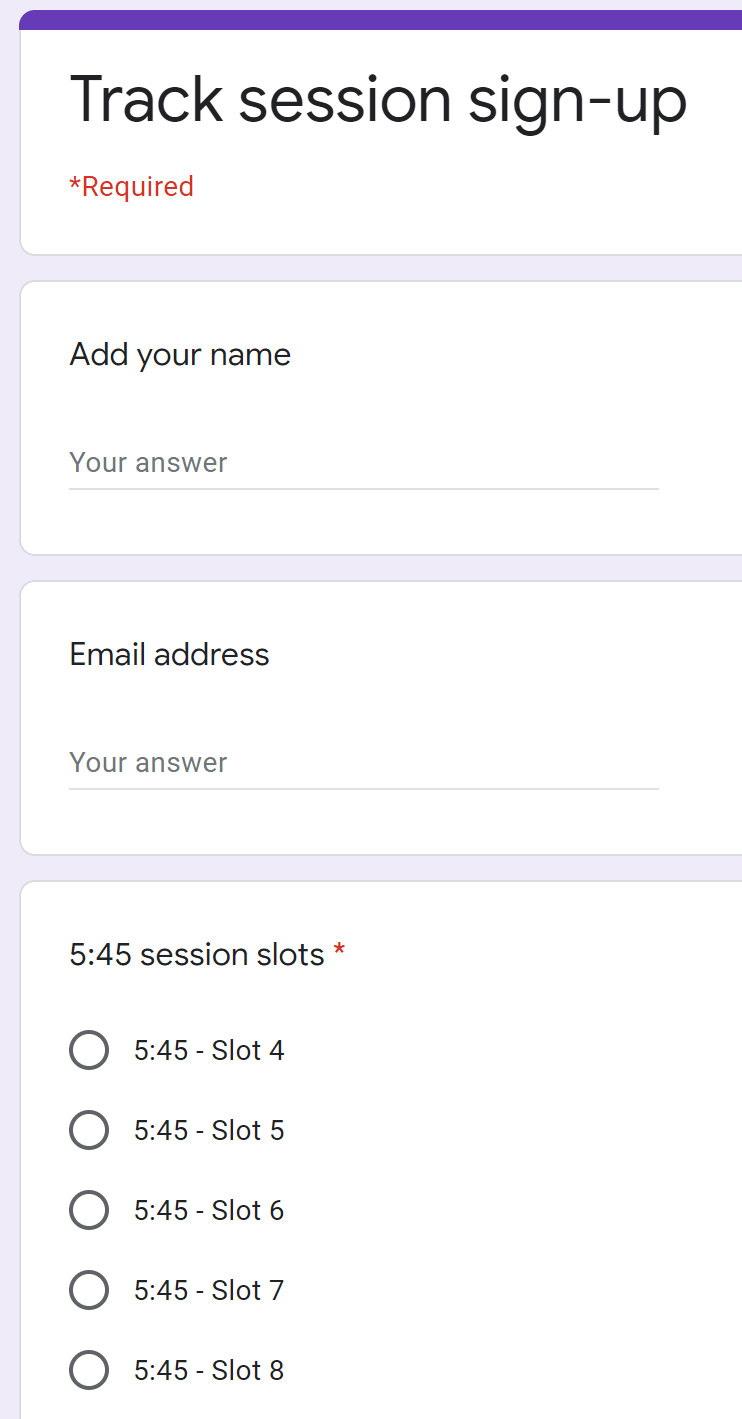 All of the sign ups appear in a simple spreadsheet . Enable Users To Undo A Form Selection Google Docs Editors Community