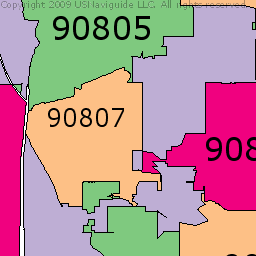 Long Beach Zip Code Map Color 2018 1638 