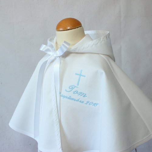 Des chaussures et des accessoires pour le baptême de vos enfants et bébés. Cape baptême personnalisée pour bébé, baptême garçon ...
