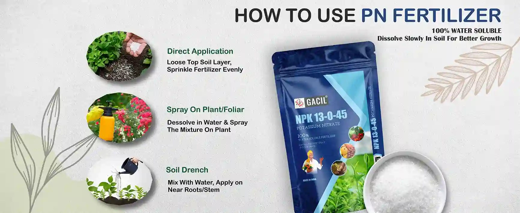 NPK 13-0-45 Fertilizer