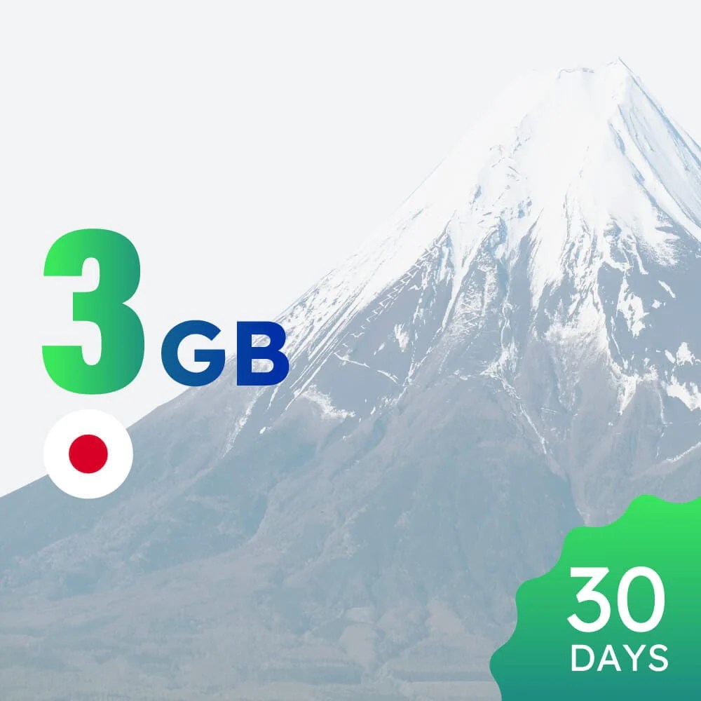 3gb 30 Day Japan Data Package Glocalme