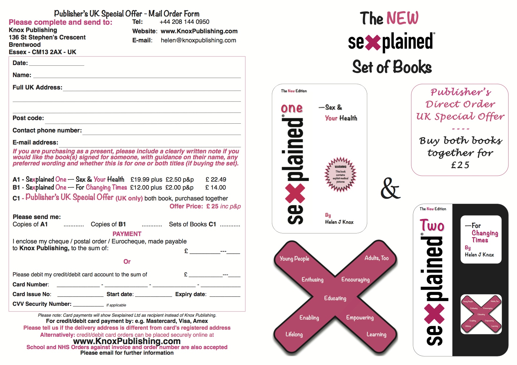 Mail order form - The Sexplained Set