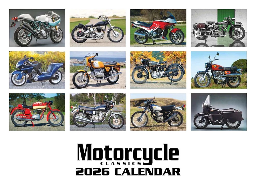 Motorcycle Classics 2026 Calendar 