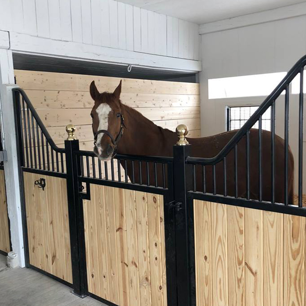 Horses are healthiest and happiest outdoors in their pastures. Tuscany Horse Stall Front | Horse Stalls | Stalls | Ramm Fence