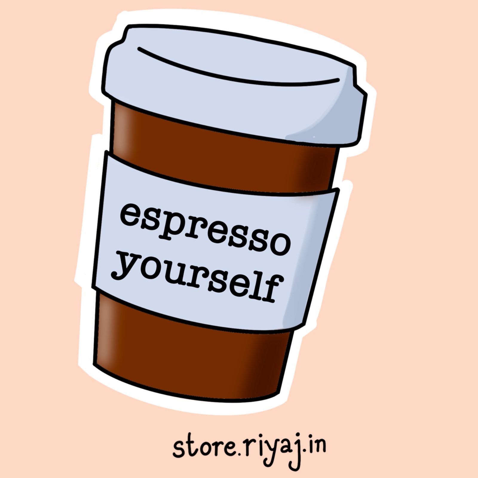 Expresso Yourself Sticker for coffee lovers!
