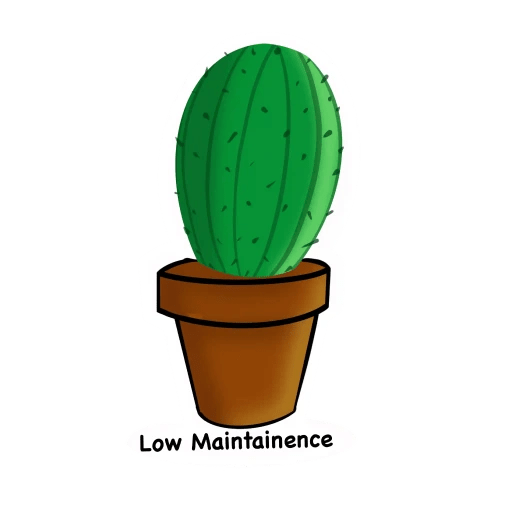 Plant sticker " low maintainence" sticker for Plant Parents!