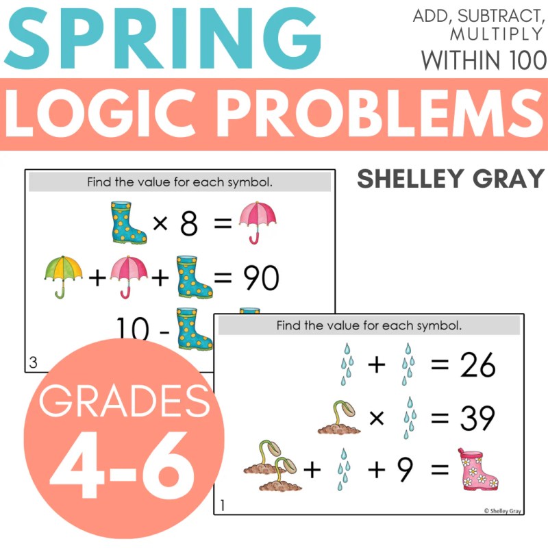 Spring Themed Math Logic Problems Puzzles For Addition Subtraction - Ultra HD Dark Pictures for Desktop